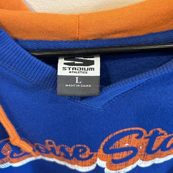 BOISE STATE Broncos Blue & Orange Hoodie by Stadium Athletics Size L Super Soft - Picture 10 of 10